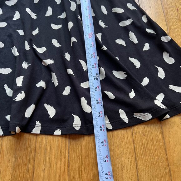 Boden Size 8R Black & White Brushstrokes Sleeveless Tie Waist Ballet Midi Dress - Picture 10 of 16